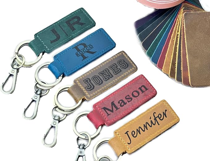 Personalized Leather Keychain