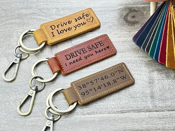 Personalized Leather Keychain