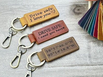 Personalized Leather Keychain