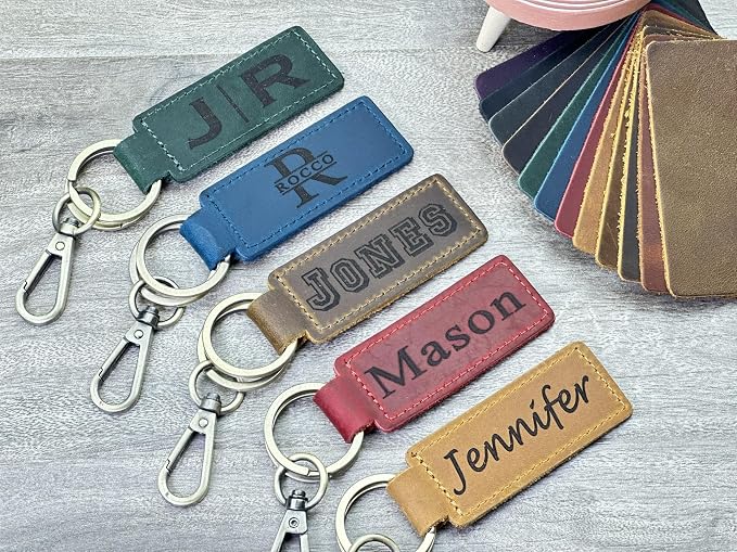Personalized Leather Keychain