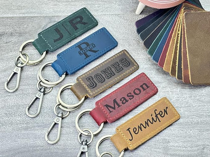 Personalized Leather Keychain