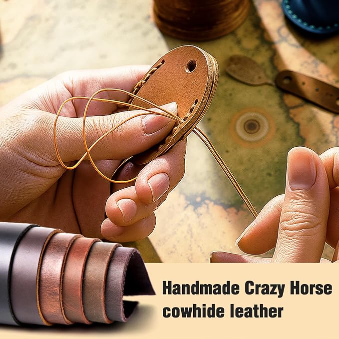Genuine Leather AirTag Holder