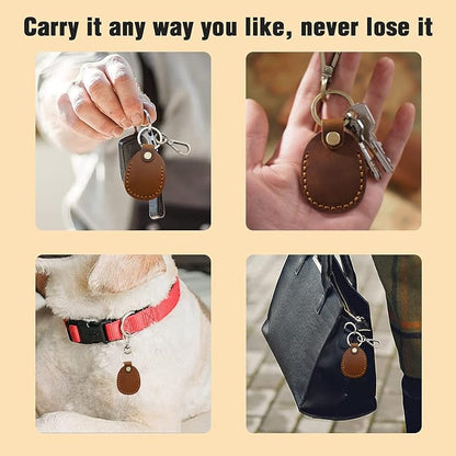 Genuine Leather AirTag Holder