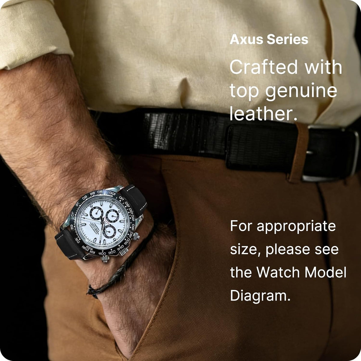 Quick Release Leather Watch Band