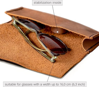 Handmade Leather Glasses Case