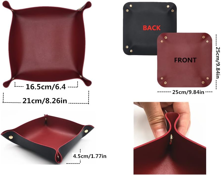 Leather Valet Tray Set