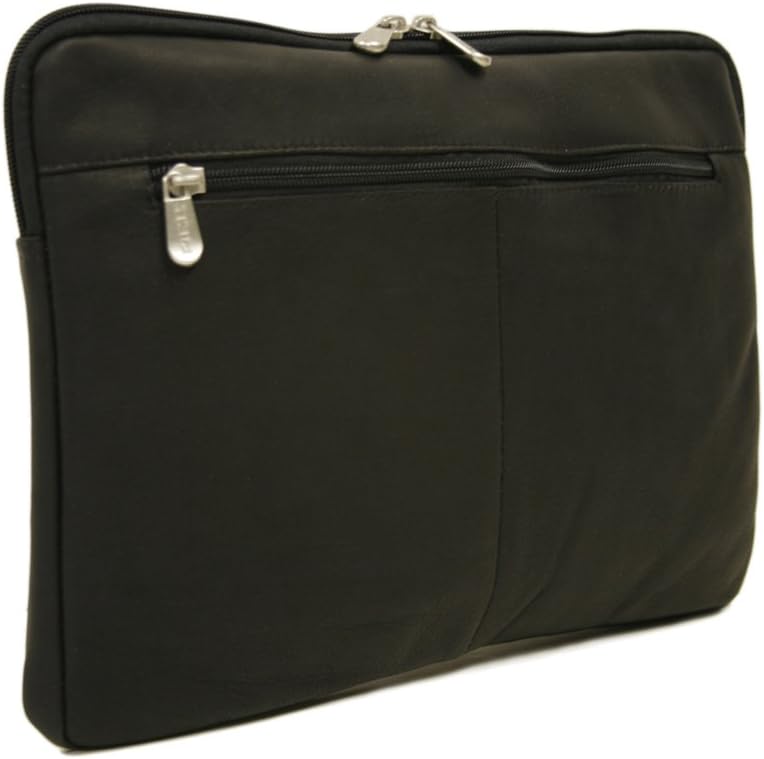 Leather Mini Zip Laptop Sleeve