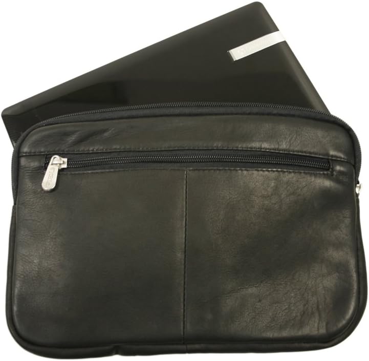 Leather Mini Zip Laptop Sleeve