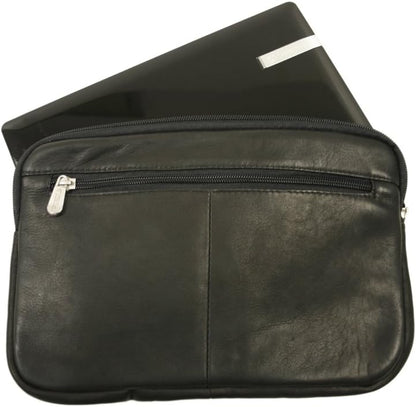 Leather Mini Zip Laptop Sleeve
