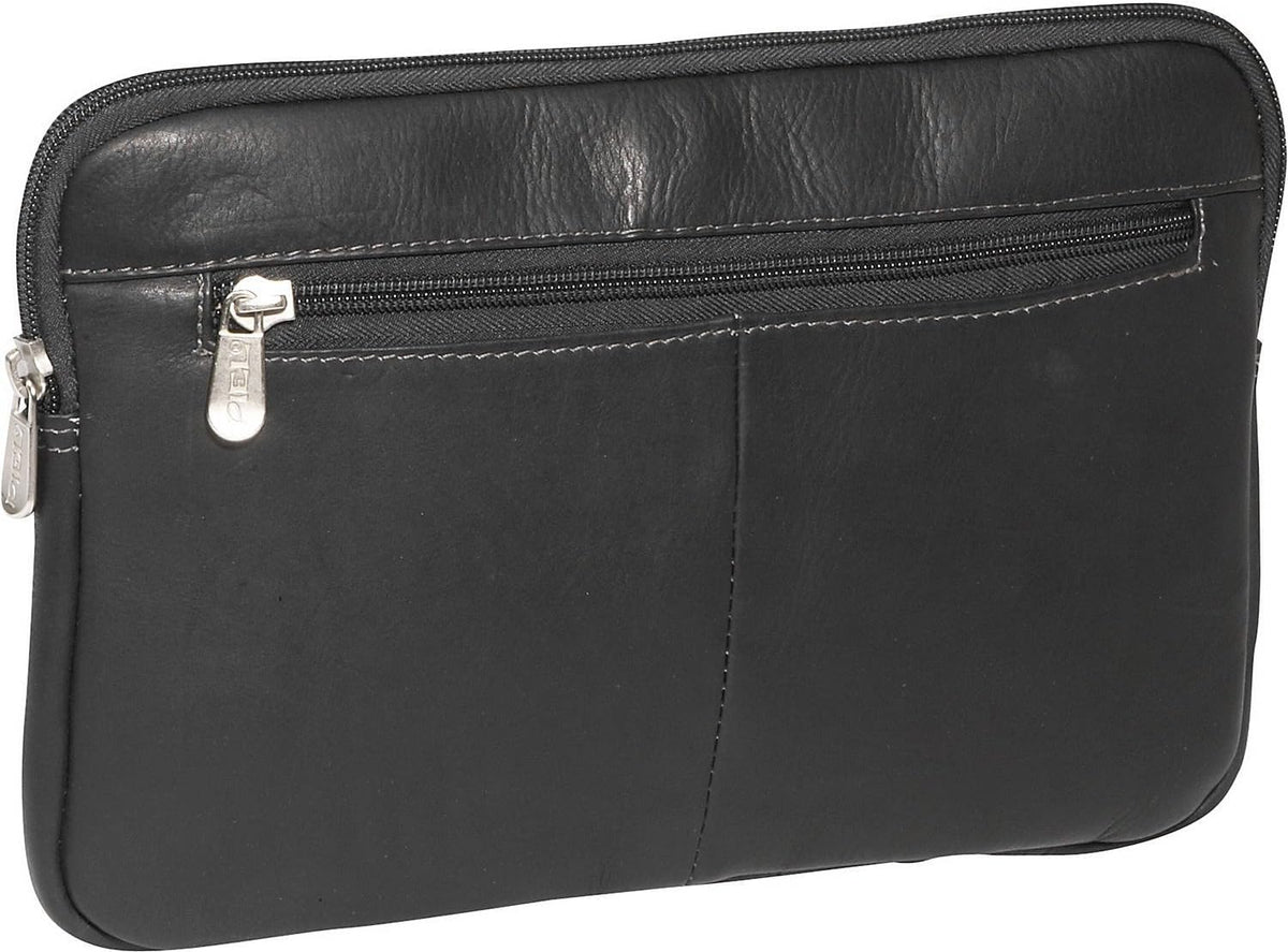 Leather Mini Zip Laptop Sleeve