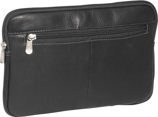 Leather Mini Zip Laptop Sleeve