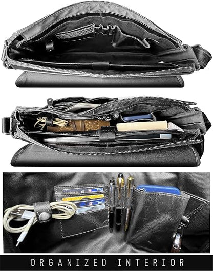 Full Grain Leather Messenger Bag