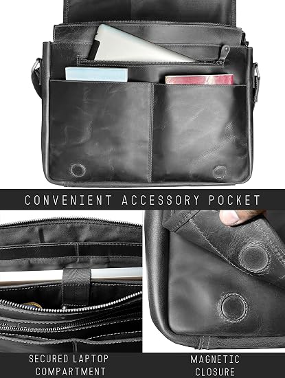 Full Grain Leather Messenger Bag