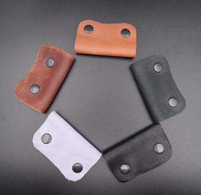 Personalized Leather Cable Organizer Set